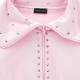 Różowa bluza dla dziewczynki Monnalisa 006671 - D - pudrowa bluza dla dziecka i nastolatki