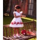Wizytowa sukienka dziewczęca Monnalisa 006673 - B - efektowna sukieneczka dla dziecka