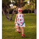 Letnia sukienka dla dziewczynki Monnalisa 006674 - B - efektowna sukieneczka dla dziecka