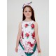 Letnia sukienka dla dziewczynki Monnalisa 006674 - C - efektowna sukieneczka dla dziecka