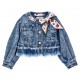 Jeansowa kurtka dla dziewczynki Monnalisa 006675 - A - stylowa kurtka dla dziecka