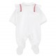Biały pajacyk niemowlęcy dla dziewczynki 006697 - B - ekskluzywne pajacyki dla niemowląt