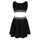 Czarna sukienka dla nastolatki Monnalisa 006702 - B - sukienka dziewczęca z odkrytymi plecami