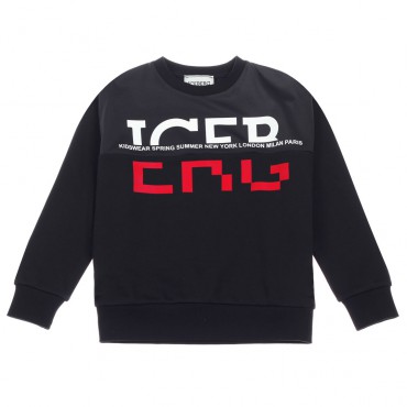Czarna bluza dla chłopca Iceberg 006712 - A - ekskluzywne ubrania dla dzieci i nastolatków