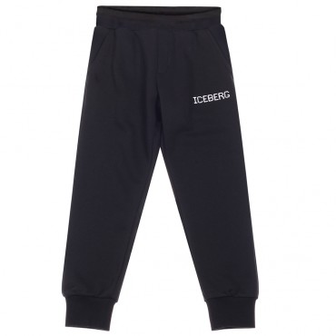 Czarne spodnie dresowe dla chłopca Icebergo 006711 - A - spodnie sportowe