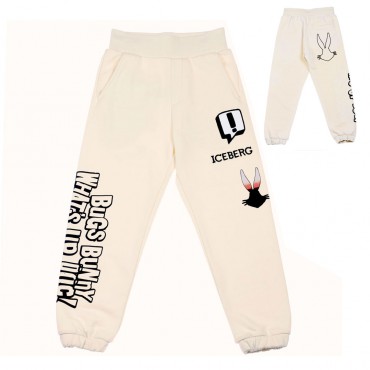 Jasne spodnie dresowe dla chłopca Iceberg 006714 - A - designerskie ubrania dla dzieci