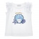 Biały top dla dziewczynki Monnalisa 006721 - A - letnia koszulka dla dziecka
