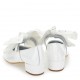 Pantofle na obcasie dla dziecka Monnalisa 006724 - C - białe baleriny obcas