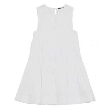 Biała sukienka dziewczęca Patrizia Pepe 006746 - A - sukienki dla dziewczynki
