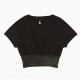 Czarna bluzka dla dziewczynki Patrizia Pepe 006752 - A - krótkie topy dla nastolatki