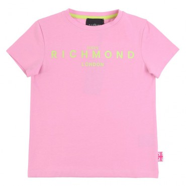 Różowy t-shirt dziewczęcy John Richmond 006770