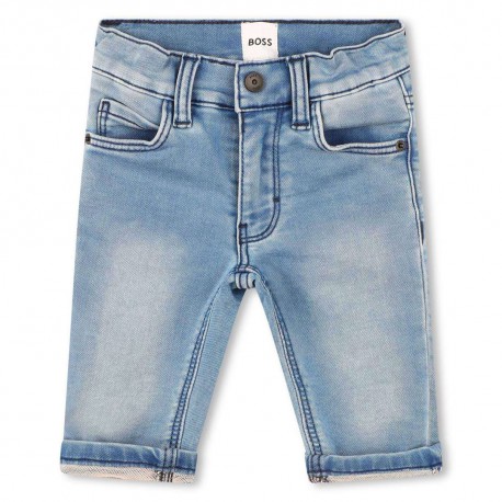 Miękkie jeansy niemowlęce Hugo Boss 006776 - A - spodnie dla malucha