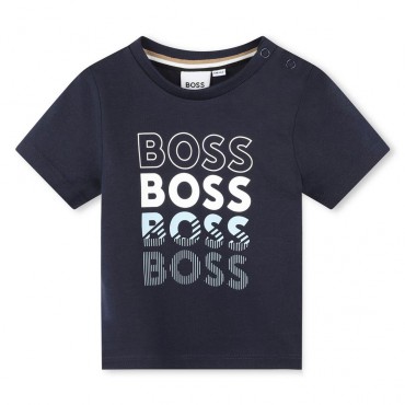 Granatowa koszulka niemowlęca Hugo Boss 006780