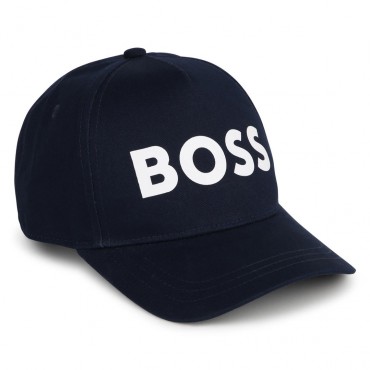 Granatowa czapka z daszkiem Hugo Boss 006787 - A - bejsbolówka dla chłopca