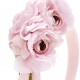 Opaska na włosy różowe kwiaty Monnalisa 006805 - C - opaski do włosów dla dziewczynki