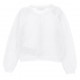 Biały kardigan niemowlęcy Monnalisa 006807 - B - zapinany sweter dla dziewczynki