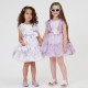 Tiulowa sukienka dla dziewczynki Monnalisa 006809 - B - sukienki dziewczęce na wyjątkowe okazje