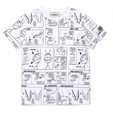 T-shirt dla cjhłopca z nadrukiem Iceberg 006836 - A - markowe koszulki dla dziecka