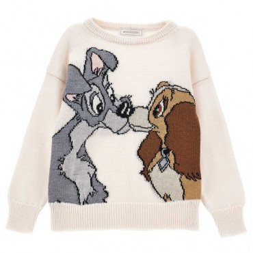 Wełniany sweter dla dziewczynki Monnalisa 006853 - A - ekskluzywne dzianiny dla dziecka