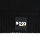 Czarna czapka dla chłopca Hugo Boss 006911 - C - ciepłe czapki z dzianiny