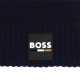 Granatowa czapka dla chłopca Hugo Boss 006913 - C - ciepłe dzaininowe czapki chłopięce na zimę