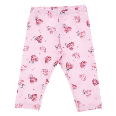 Legginsy niemowlęce w kwiaty Monnalisa 006932 - A - stylowe ubranka dla niemowląt