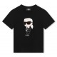 Czarny t-shirt dla chłopca Karl Lagerfeld 006959 - A - koszulki dla dziecka z bawełny organicznej