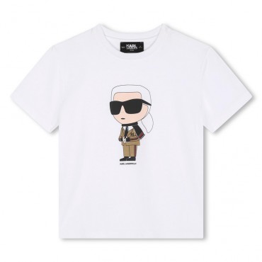 Biały t-shirt dla chłopca Karl Lagerfeld 006960