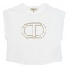 Biała koszulka dla dziewczynki Twin Set 007478