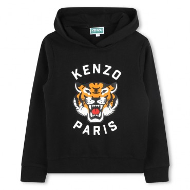 Czarna bluza dla chłopca Kenzo 007518 A K61124
