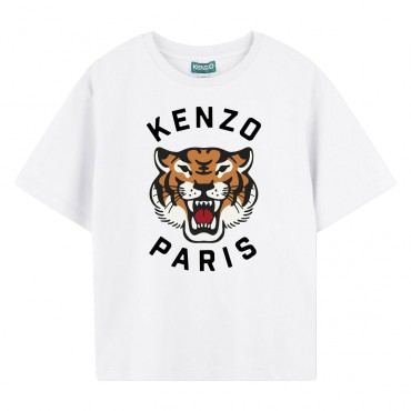 Biała koszulka dla chłopca Kenzo 007519 A K61137 10P