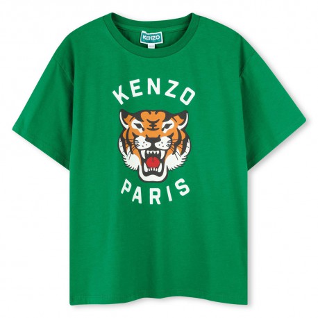 Zielona koszulka dla chłopca Kenzo 007521 A K61137 674