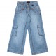 Jeansy chłopięce Roberto Cavalli 007524 - A - spodnie z szerokimi nogawkami