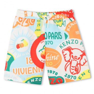 Kolorowe kąpielówki chłopięce Kenzo 007540 A K61079 Z41