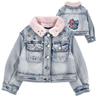 Jesienna kurtka dziewczęca Monnalisa Stitch 19F102 A