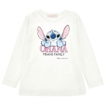 Koszulka dziewczęca Monnalisa Stitch Ohana 19F618 A