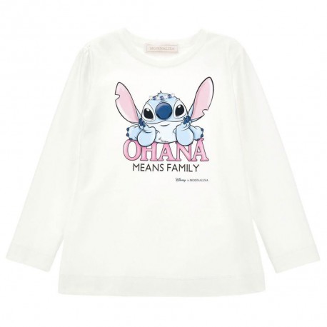 Koszulka dziewczęca Monnalisa Stitch Ohana 19F618 A