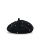 Czarny beret dla dziewczynki Monnalisa E 79F000 6080 0050