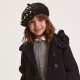 Czarny beret dla dziewczynki Monnalisa H 79F000 6080 0050