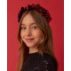 Czerwona opaska na włosy w kwiaty Monnalisa 79F003 6071 0043 F