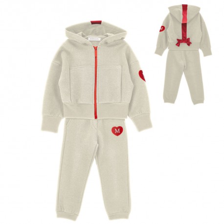 Piaskowy dres dla dziewczynki Monnalisa 19F506NP 6028 0029 A