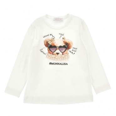 Koszulka dziewczęca Monnalisa Teddy Bear 19F612 6003 0001 A