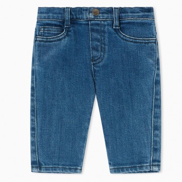 Miękkie jeansy niemowlęce Emporio Armani 8NHJ09 4D3BZ 0942 A