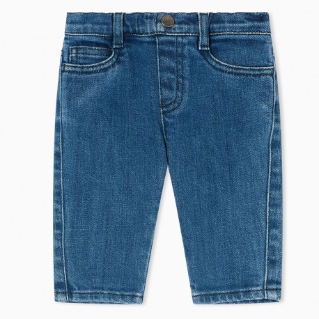 Miękkie jeansy niemowlęce Emporio Armani 8NHJ09 4D3BZ 0942 A