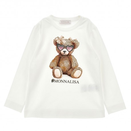 Biała bluzka dziewczęca Teddy Monnalisa 19F616 6003 0001 A