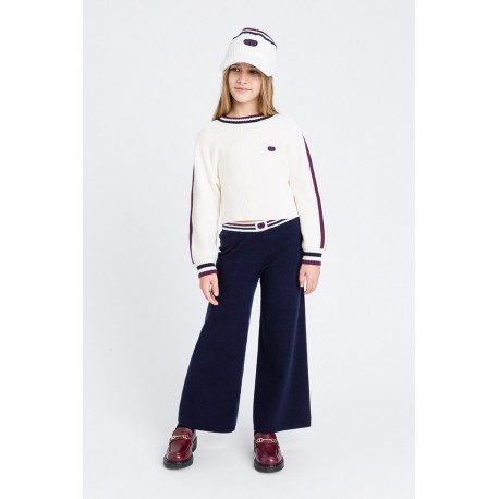 Kremowy sweter dla dziewczynki Twin Set 252GJ3030 A