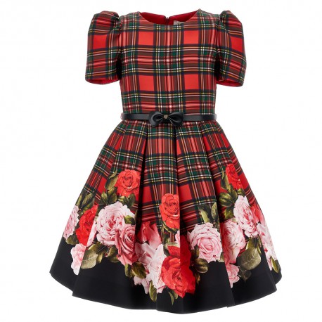 Świąteczna sukienka dla dziewczynki Monnalisa 71F900 A