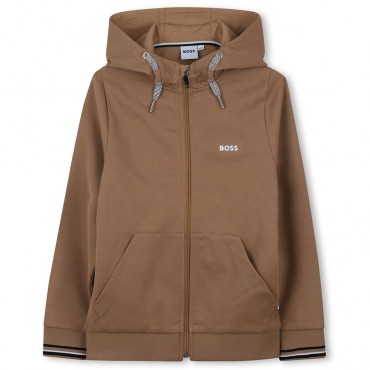 Karmelowa bluza dla chłopca Hugo Boss J52327 269 A
