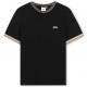 Czarny t-shirt dla chłopca Hugo Boss J52368 09B A