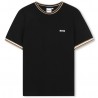Czarny t-shirt dla chłopca Hugo Boss J52368 09B